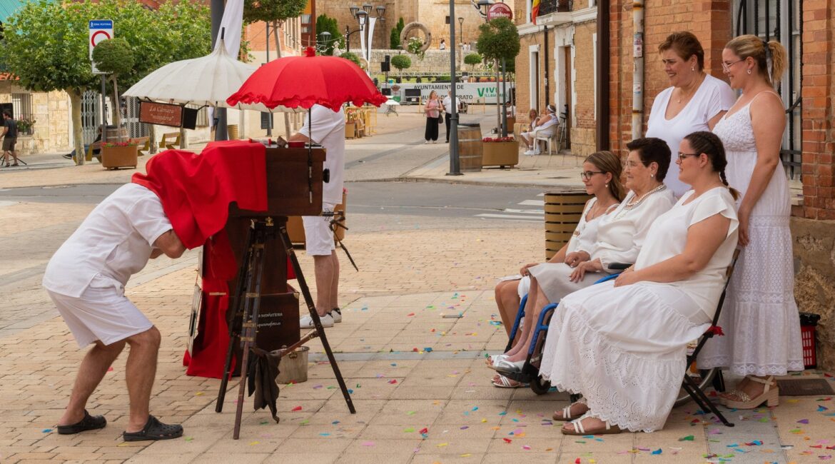 Tomando una foto con la minutera